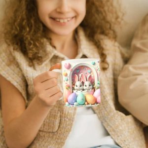 Easter Cartoon Rabbit Egg Mug