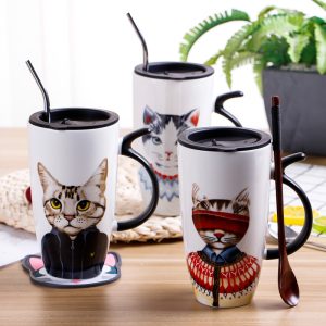 Leak-Proof Ceramic Tumbler with Ergonomic Grip & Splash-Guard Lid