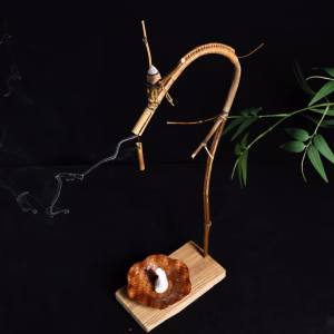 Handwoven Artistic Zen Natural Bamboo Dragon Backflow Incense Holder for Meditation, Home Decor & Spiritual Gift