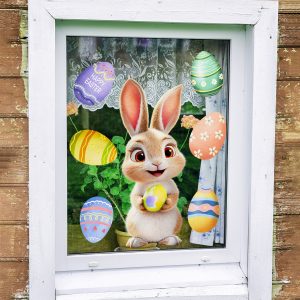 DJ7575 Easter Rabbit Egg Glass Paster