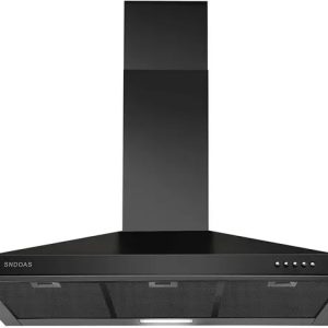 Range Hood 36 Inch Black Wall Mount Range Hood In Black Stainless Steel Kitchen Vent Hood