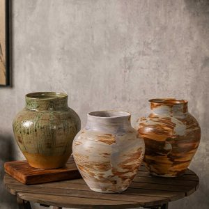 Retro Handmade Ceramic Flowerpot