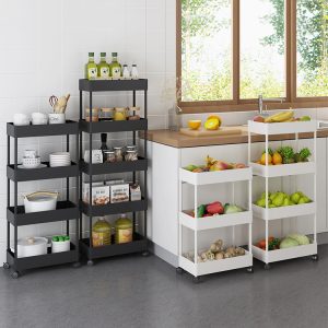Bathroom Kitchen Mobile Trolley Debris Sorting Storage Rack